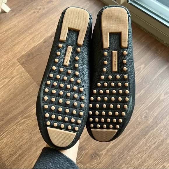 Tory Burch Black Lowell 2 Driver Tumbled Loafer Flats - Picture 4 of 13